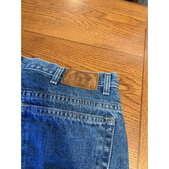 Cabelas 100% Cotton Denim Indigo Blues Jeans Men Sz 38x30 Straight Leg Pants Zip - Picture 5 of 7